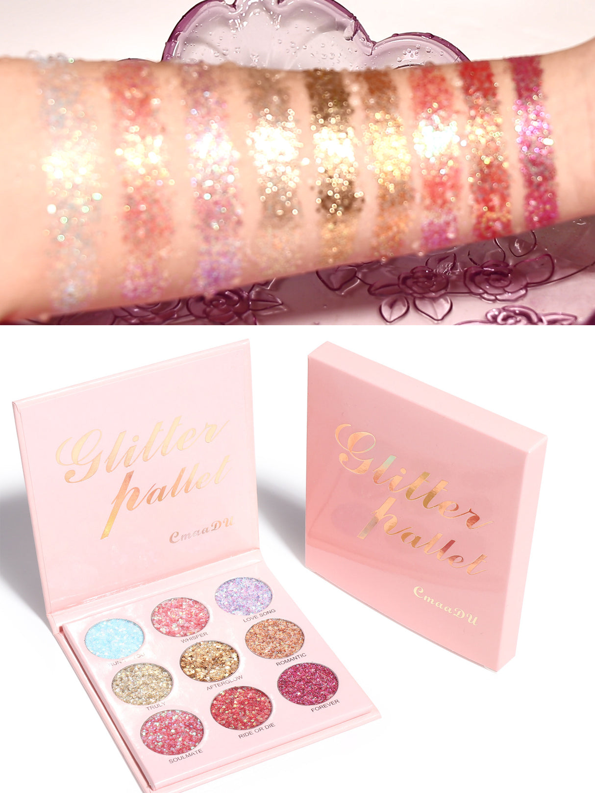 CmaaDu 9 Shades of Glitter Eyeshadow Makeup Matte and Metallic Glitter Glitter Powder - V.I.P Digital Presence