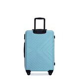 3 Piece Luggage Sets ABS Lightweight Suitcase with Two Hooks, Spinner Wheels, TSA Lock, (20/24/28)   Green