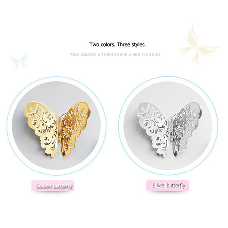 12pcs 3D Hollow Butterfly Wall Sticker for Home Decor DIY Butterflies Fridge stickers  Room Decoration Party Wedding Decor - V.I.P Digital Presence