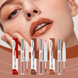 Double Head Essence Lip Line Lip Glaze Pen 2-In-1 Lip Line Lip Glaze Mirror Gloss Lipstick Lip Gloss - V.I.P Digital Presence