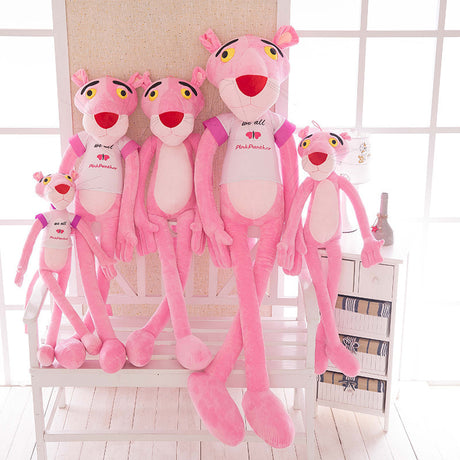 Internet celebrity pink leopard plush toy doll Dalang leopard long legs pink playful leopard jumping tiger large children's gift - V.I.P Digital Presence