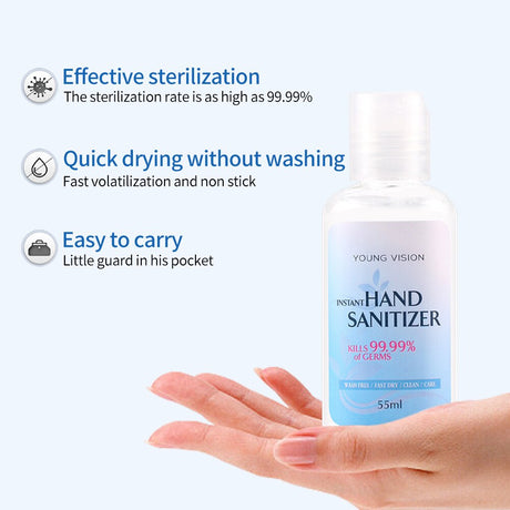 55ml Anti Virus Alcohol Hand Sanitizer Anti Bacteria Moisturizing Aloe Vera Hand Wash Disinfectant Gel Disposable Soap Skin Care - V.I.P Digital Presence