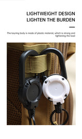 New Outdoor Automatic Retractable Wire Rope Luya Anti-theft Tactical Keychain Telescopic Keychain Retractable Hook Tool - V.I.P Digital Presence