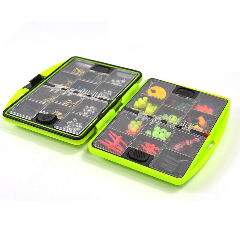 LEO 100Pcs/box Fly Fishing Accessories Box with Fishhooks Float Lead Sinker Swivel Connector Beads - V.I.P Digital Presence