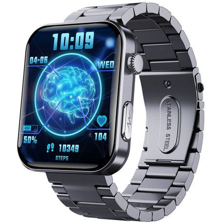 F300 smartwatch ECG electrocardiogram monitoring SOS fall alarm blood glucose and blood pressure watch HRV report - V.I.P Digital Presence