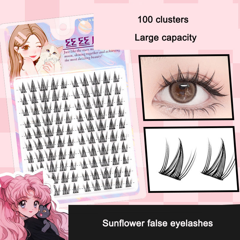 Sunflower Comics Pure Desire Eyelash Simulation Natural Thickening Large Segmented Trilogy False Eyelash Laziness - V.I.P Digital Presence