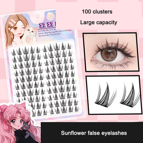 Sunflower Comics Pure Desire Eyelash Simulation Natural Thickening Large Segmented Trilogy False Eyelash Laziness - V.I.P Digital Presence