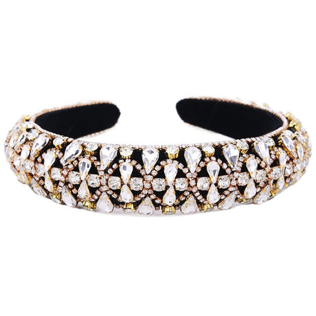 Baroque sparkling colored rhinestone sponge head hoop - V.I.P Digital Presence