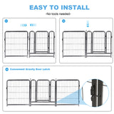 16 Panels Dog Playpen for outdoor,yard,camping,24"Height dog fence with 2 doors. - V.I.P Digital Presence