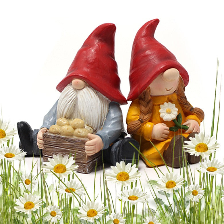 Resin Couple Dwarf Decoration Creative Courtyard Garden Elf Dwarf - V.I.P Digital Presence