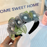 Fashionable fabric flower pearl flower headband - V.I.P Digital Presence