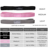 3pcs Resistance Band Buttock Ring Non-Slip Elastic Hip Ring Fitness Squat Resistance Ring Tension Band Set