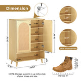 Shoe Storage Cabinet with Adjustable Plates Natural doors - V.I.P Digital Presence