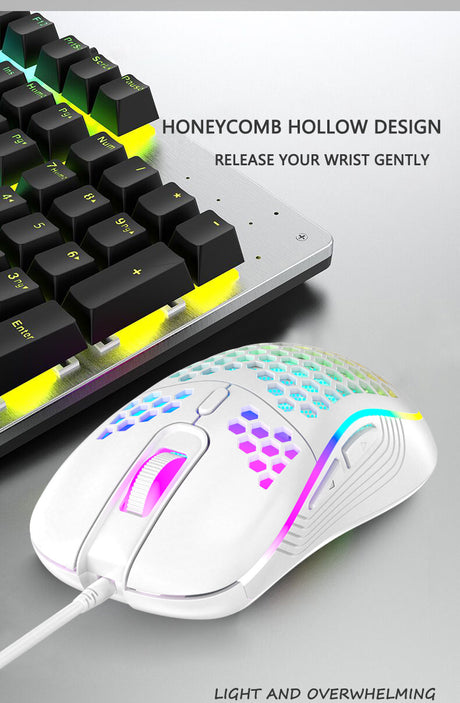 2.4G Wireless Cave Mouse Lightweight Gaming Mouse with Luminous 7 Color Breathing Light Computer Accessories - V.I.P Digital Presence