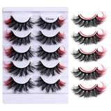 5 Pairs Of Colorful Fried False Eyelashes Multi Layer Thick Cross Mink Like Eyelashes - V.I.P Digital Presence