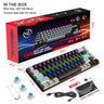 68 keys, 60% keyboard, customized color blocked keycaps, RGB mechanical keyboard, MINI set, plug-in blue axis ice blue disc - V.I.P Digital Presence