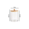 Bamboo cover cotton swab box portable round container cosmetic cotton puff storage box cotton swab makeup remover cotton box - V.I.P Digital Presence