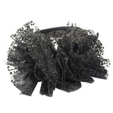 Fashionable lace embroidered polka dot oversized bow headband - V.I.P Digital Presence