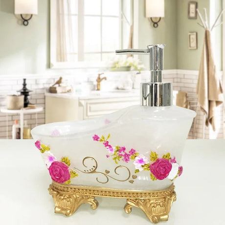 European Liquid Soap Bottle Resin Bathtub Shape Bathroom Sanitizer Bottles Shampoo Shower Gel Wristband Dispenser Accessories - V.I.P Digital Presence