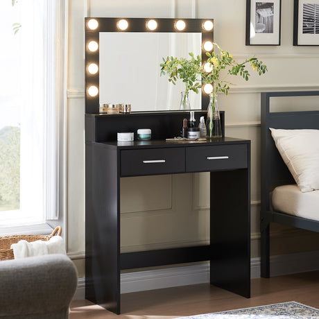 Makeup Vanity Desk with Mirror & Light - V.I.P Digital Presence