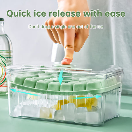Press Type Ice Cube Ice Box Refrigerator Ice Cube Artifact Silicone Mold With Cover Household Sealed Food Grade Ice Maker - V.I.P Digital Presence