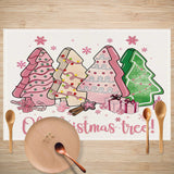 Cake linen placemat Christmas kitchen restaurant decoration insulation mat printed snowman table mat - V.I.P Digital Presence