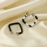 Stainless Steel Oil Drip Cuff Earrings - V.I.P Digital Presence
