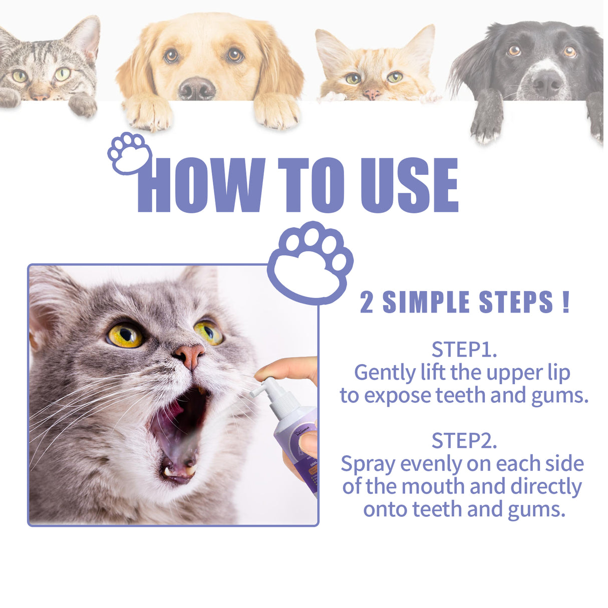 Dog And Cat Tooth Cleaning Spray, Pet Mouth Cleaning Breath Fresh Deodorizing Cleaning Spray - V.I.P Digital Presence
