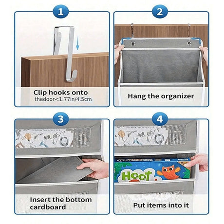 5 - Shelf Hanging Storage: Anti - Tilt, 5 large pockets. Good for bedroom, bathroom, living room (behind - door use). - V.I.P Digital Presence