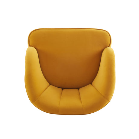 Upholstered Barrel Accent Chair With Wooden Legs - V.I.P Digital Presence