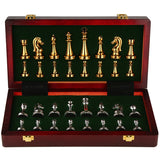 Ajedrez internacional de alta gama, caja de regalo, piezas de ajedrez de metal, tablero de ajedrez de madera, ajedrez occidental