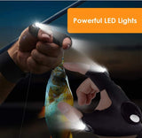 LED Flashlight Fishing Maintenance Camping Running Riding Lighting Half Finger Light Night Fishing Gloves Night Running Light Gloves