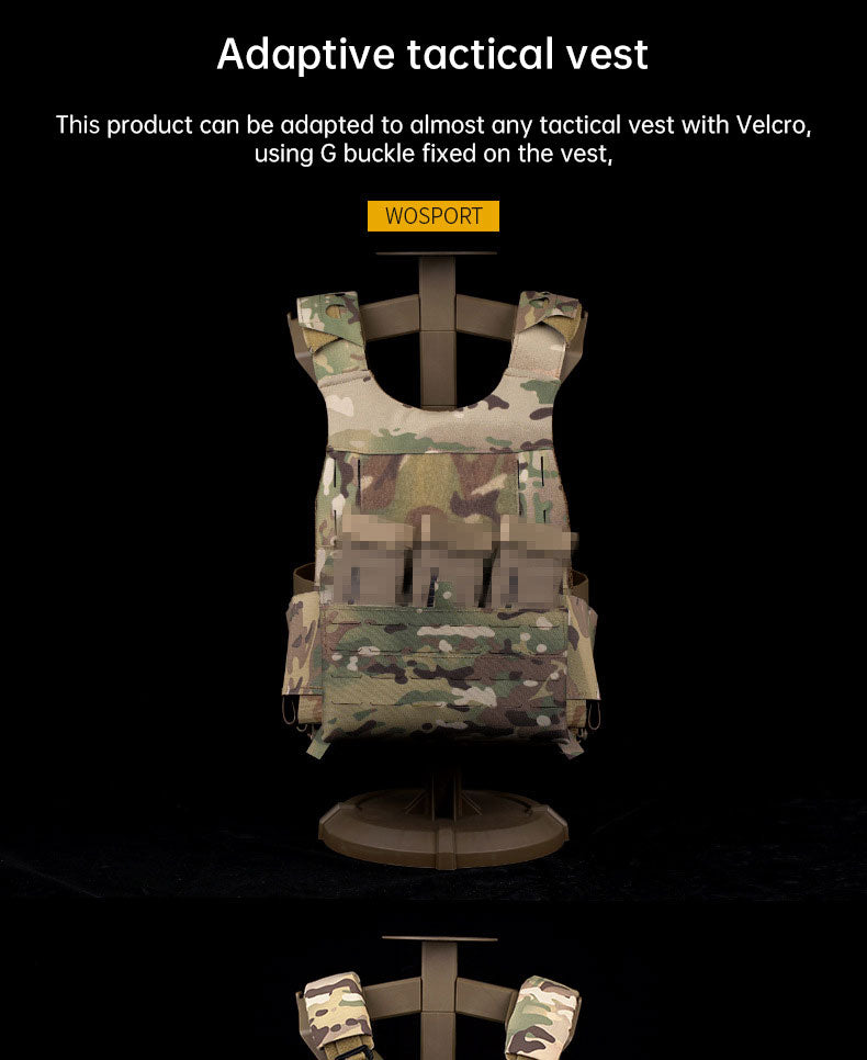 WoSporT can accommodate three 5.56 (or two 7.62) inner pockets with built-in function cover camouflage front panel - V.I.P Digital Presence