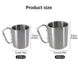 Outdoor mountaineering button, water cup, trip, camping, portable button, 201 stainless steel material - V.I.P Digital Presence