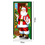 New Christmas Door Curtains, Flags, Outdoor Photography, Santa Claus and Puppies, Background Decoration, Hanging Cloth - V.I.P Digital Presence
