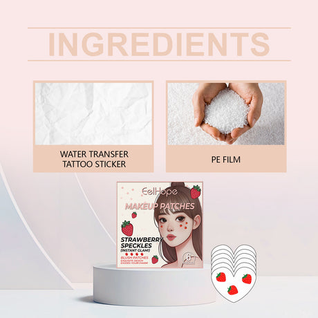 Strawberry Makeup Patch Pie Eye Makeup Patch Face Embellishment Patch Face Embellishment Strawberry Sticker - V.I.P Digital Presence