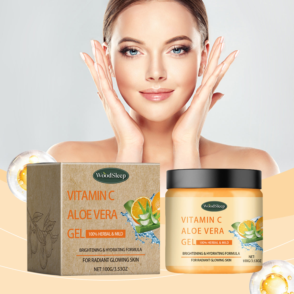 Vitamin C Aloe Vera Gel Moisturizes And Moisturizes Skin After Sun Refreshing And Hydrating Aloe Gel