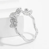 925 Sterling Silver Inlaid Zircon Open Ring - V.I.P Digital Presence