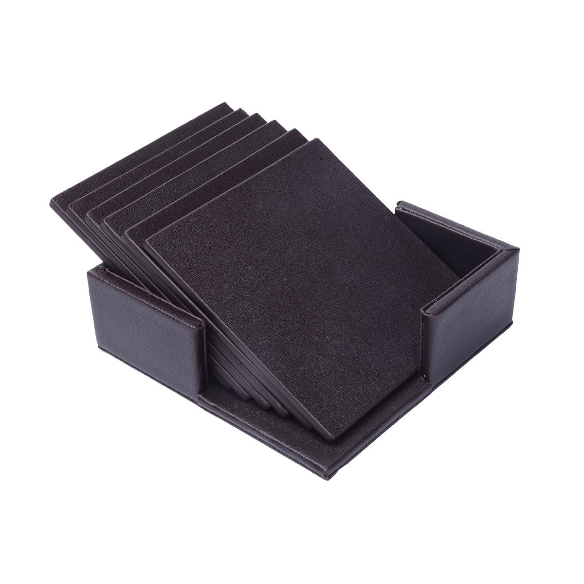 Creative PU leather coaster Exquisite insulated tea water cushion Square leather coaster - V.I.P Digital Presence