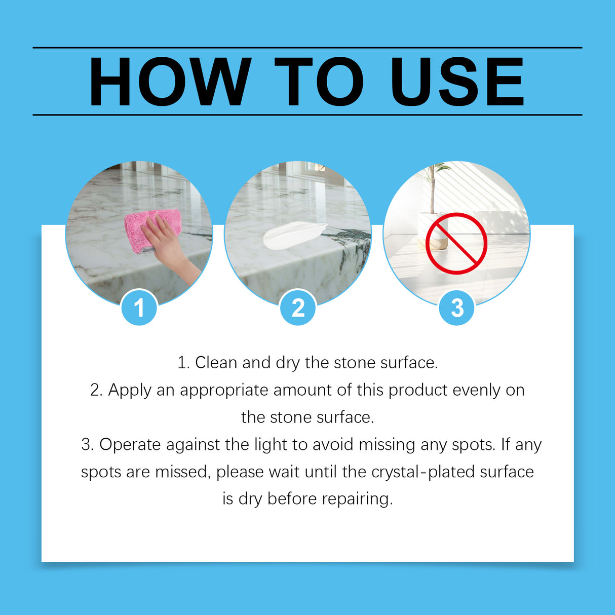 Stone Crystal Plating Agent, Kitchen Quartz Tile Countertop Scratch Repair Cleaning Stain Brightener - V.I.P Digital Presence