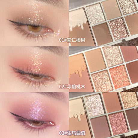 7 Color Eyeshadow Palette Red Wine Glitter Pearly Lasting Acrylic Eyeshadow Palette Korean Eyes Makeup Palette Beauty Makeup - V.I.P Digital Presence