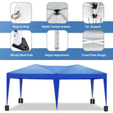 10'x20 'folding canopy with 6 detachable side walls outdoor activity shelters UPF 50+terrace portable tent (blue) - V.I.P Digital Presence