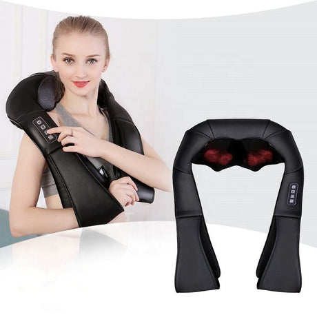 LUYAO LY-580A+1 shiatsu deep kneading heated Neck shoulder back body massager massage belt shawl massage machine - V.I.P Digital Presence