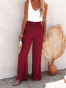 Full Size Decorative Button High Waist Pants - V.I.P Digital Presence