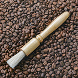 Coffee powder cleaning brush pig hair solid wood residue round head brush coffee machine bean grinder cleaning brush - V.I.P Digital Presence