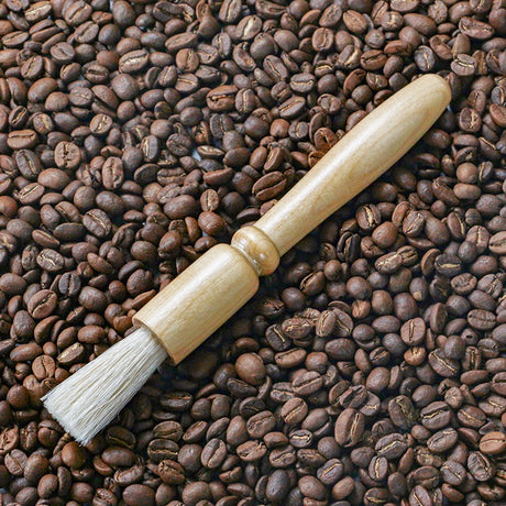 Coffee powder cleaning brush pig hair solid wood residue round head brush coffee machine bean grinder cleaning brush - V.I.P Digital Presence
