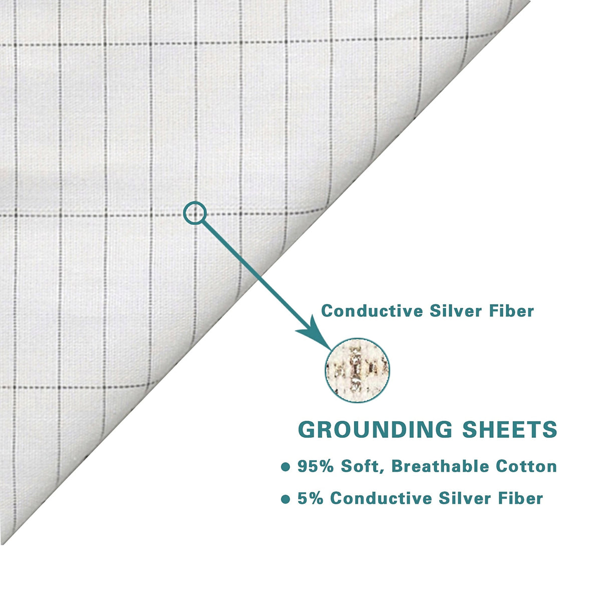 Earthing Ground Pillow Case For Health & EMF Protection Improves Sleep Conductive Silver Fiber Cotton Pillowcase - V.I.P Digital Presence