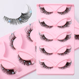 Clear Band Corner Foxy Winged Cat Eye 3D Strip Lashes Silk Party Full False Eyelash Vegan Faux Mink Eyelash With Diamond Pearl - V.I.P Digital Presence