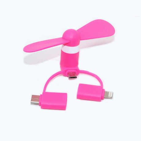 3 IN 1 Travel Portable Cell Phone Mini Fan Cooling Cooler For Micro USB C For iPhone 5 6 6S 7 Plus 8 X for Android Type-c - V.I.P Digital Presence