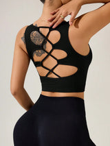 Crisscross Cropped Active Tank - V.I.P Digital Presence